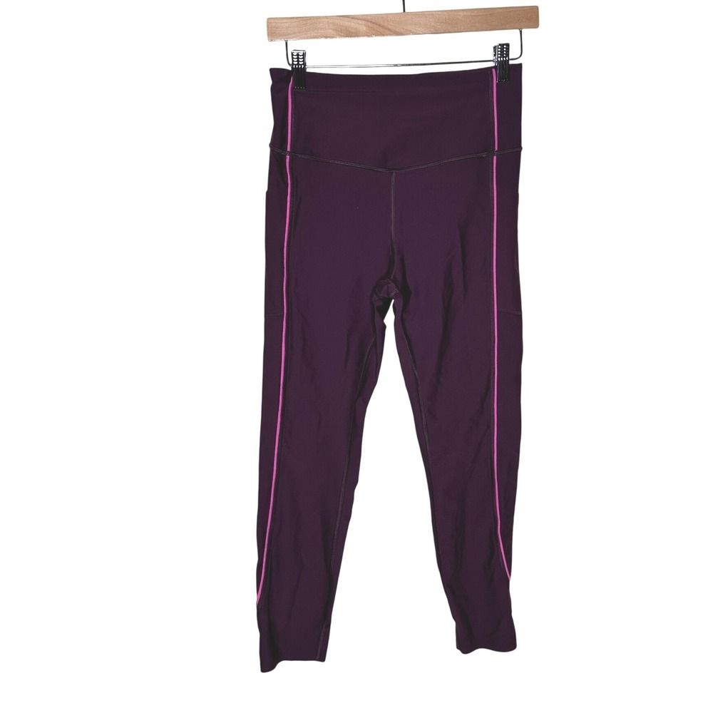 Victoria's Secret On Point Sweat Leggings size Medium Maroon Red/Pink